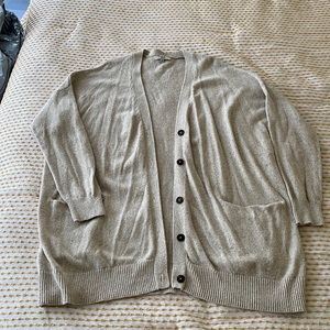 Madewell beige long cardigan size medium